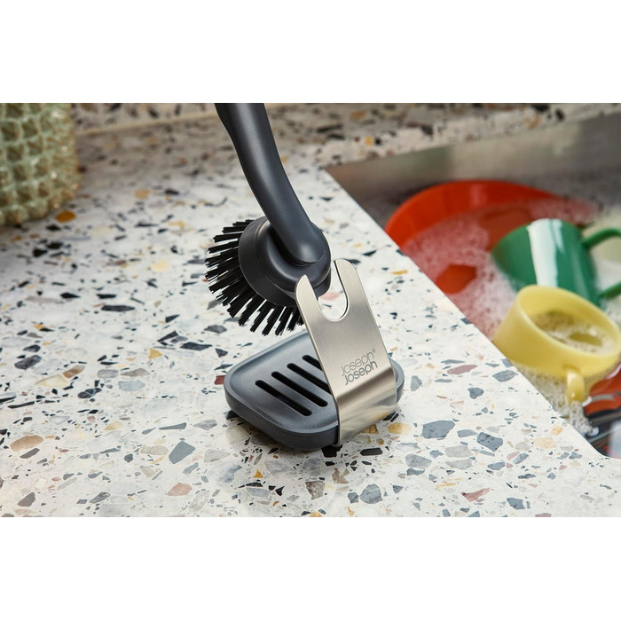 Щітка для миття посуду з металевою підставкою 28x9,2x9 см Joseph Joseph