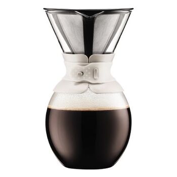 Кавник з подвійними стінками білий, 1,5 л, Pour Over Bodum