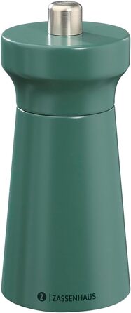 Пісок Zassenhaus WESTERLAND лакована деревина бука Головка млина з деревини бука з плавним регулюванням високопродуктивної керамічної шліфувальної машини Млин для спецій для солі 12 см, Ø 5,4 см (соляний млин, Глибокий ліс)