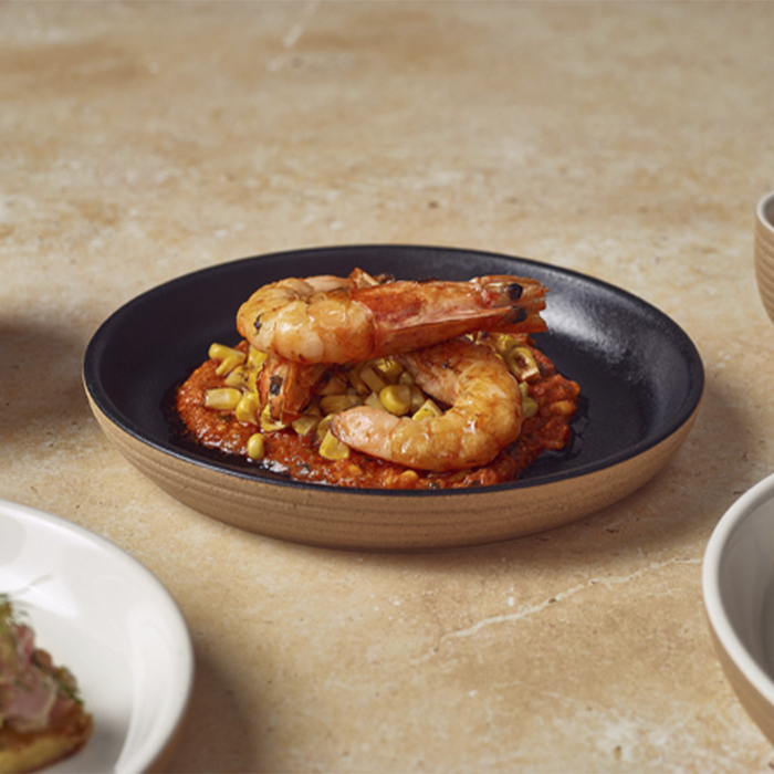 Тарілка 18*h 2.3 см см, Kava Black Stoneware Ribbed, GenWare