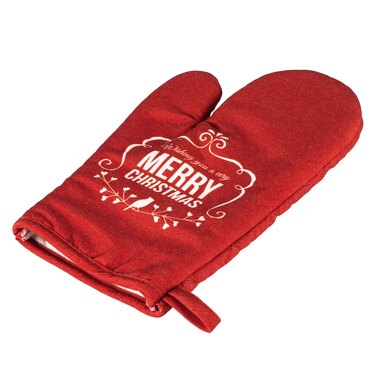 Рукавичка Ardesto Christmas Happy Holidays 17х28см, 90% поліестер, 10% бавовна, червоний