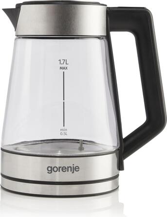 Gorenje Електрочайник 1.7л, 2,200 Вт, скло, нерж