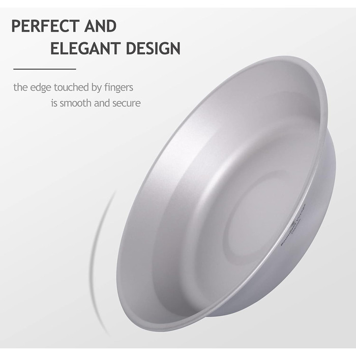 Титановая тарелка Чаша Кемпинг Набор посуды Легкая кухонная утварь на открытом воздухе Портативный дорожный поднос для пикника Тарелка Чашка Прочные столовые приборы с сумкой для переноски (Ti1112T Bowl)