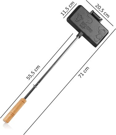 Бутербродниця чавунна для барбекю з транспортною сумкою BBQ-Toro