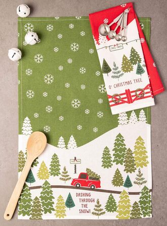 Набор из 2 рождественских кухонных полотенец 45,7 x 71,1 см, Tree Farm DII