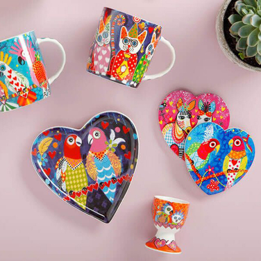 Тарілка десертна Maxwell Williams Oodles of Love LOVE HEARTS, фарфор, діам. 15,5 см