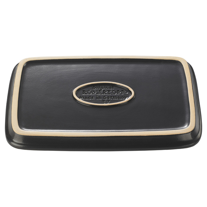 Блюдо для гриля з вертикальною решіткою прямокутне, 33 х 23 см, чорне, BLACK EDITION Römertopf BBQ Römertopf