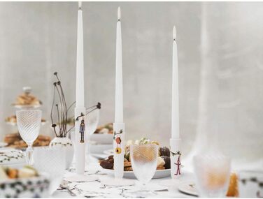 Свічник 20 см, білий з акварельним малюнком Christmas Hammershøi Kähler