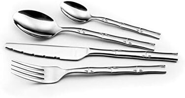 Набір столових приборів дизайн круглої ручки з декором з бамбука 24 шт. Karma Amefa