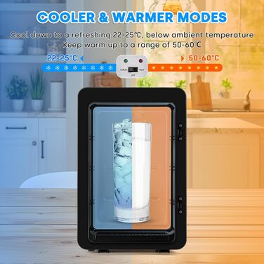 Мини-холодильник с дисплеем 15 л черный Enventor