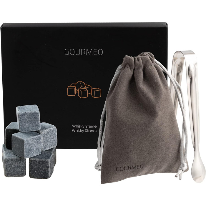 Набір базальту з щипцями з нержавіючої сталі, 9 каменів GOURMEO