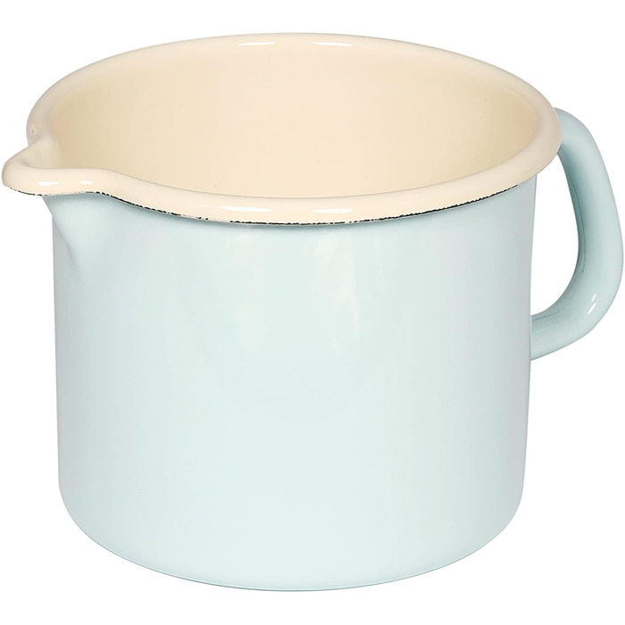 КОЛЬОРОВИЙ/ПАСТЕЛЬНИЙ, колір бірюзовий, діаметр 14 см, висота 12,5 см, місткість 1,7 л, емаль, індукція, 0041-006, Schnabeltopf 14, CLASSIC -
