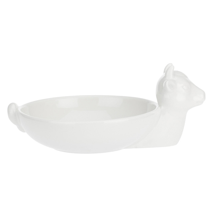 Тарілка для моцарелли La Porcellana Bianca FATTORIA, 'корова' порцеляна, 27 х 18 х 11 см