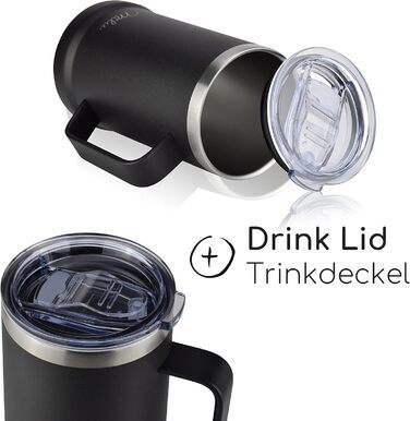 Термокухоль для пива 700 мл чорний Milu