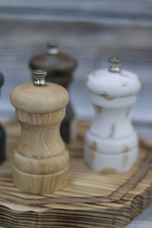 Млинок сіль-перець 10 см, світле дерево, GenWare