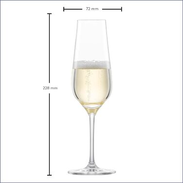 Бокал для белого вина SCHOTT ZWIESEL Fine (набор из 6 шт.), стильные бокалы для белого вина, бокалы из тританового хрусталя, пригодные для мытья в посудомоечной машине, сделано в Германии (арт. No 113758) (235 мл)