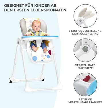 Дитячий стільчик для годування з перших місяців життя YUMMY kk Kinderkraft