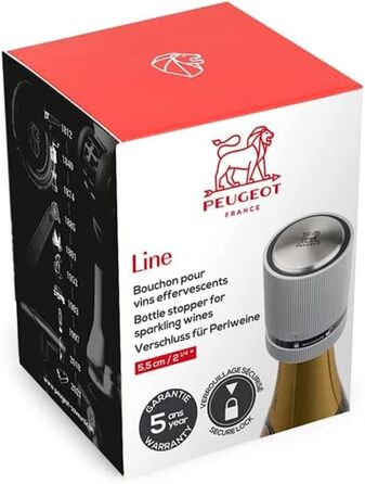 Линия - Пробка для шампанского - Для герметичного укупоривания и хранения открытых бутылок игристого вина - Гарантия 5 лет - Подарок от вина - Алюминиевые краски