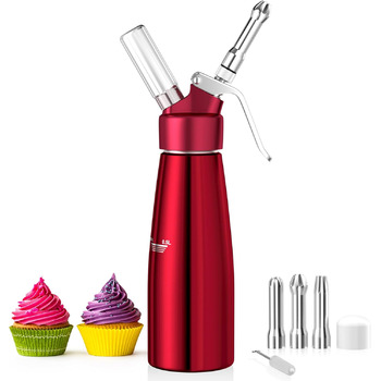 Диспенсер для вершків 500 мл червоний Newaner