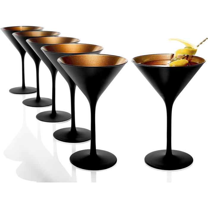 Келих для коктейлів 240 мл, набір 6 предметів, чорний/бронза Elements Stölzle Lausitz