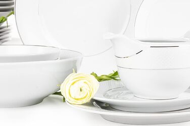 Набор посуды konsimo Combi на 6 персон Набор тарелок AMELIA Modern 18 предметов Столовый сервиз - Сервиз и наборы посуды - Комбинированный сервиз на 6 персон - Сервиз для семьи - Посуда (Сатин, 25 шт.)