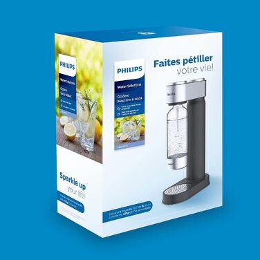 Сифон для газирования воды 1л, черный GoZero Philips