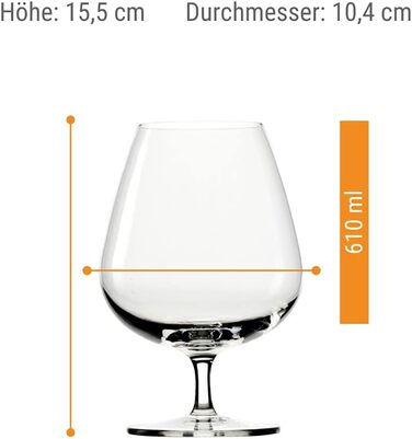 Коктейльні чаші Stlzle Lausitz Grandezza 240 мл / Набір з 6 келихів для мартіні/Келихи для аперитиву/Cosmopolitan Келихи для посудомийної машини безпечні та ударостійкі (коньячні келихи)