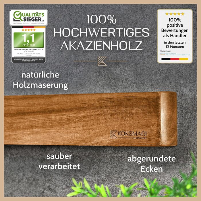 Магнітний тримач для ножів 50 см KÖKSMAGI