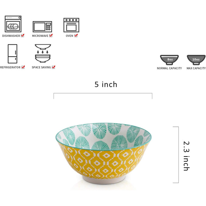 Набір з 6 піалок для десертів 284 мл Selamica