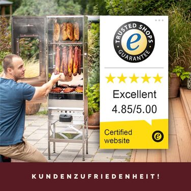 Високоякісна коптильня з нержавіючої сталі електрична 154 см KAISER