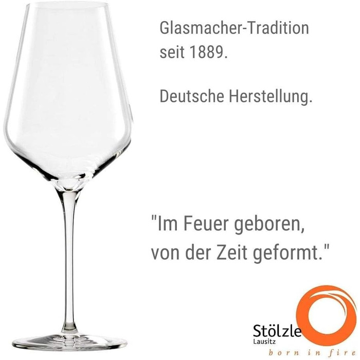 Келихи для шампанського Stlzle Lausitz Quatrophil 290 мл I Келихи для шампанського Набір з 6 келихів для ігристого вина 6 шт. Можна мити в посудомийній машині I благородні кришталеві келихи з ручним видуванням I найкращої якості (келихи для червоного вина