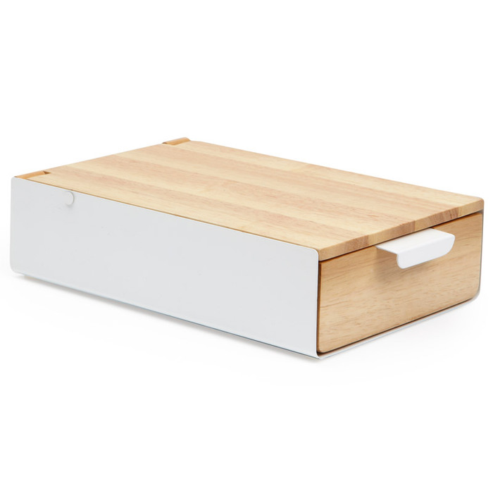 Шкатулка для прикрас 14,3х5,5х22 см біла / дерево Reflexion Umbra