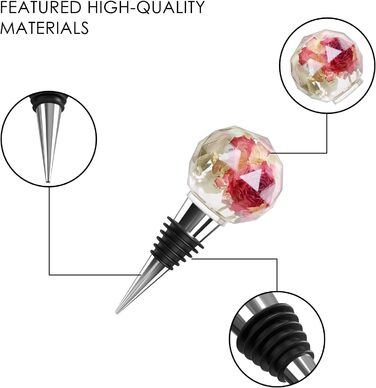 Набір із 5 пробок для винних пляшок та 10 силіконових форм до них Linkidea