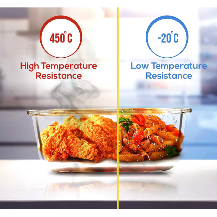 Набір скляних контейнерів з кришками, 12 предметів, блакитний KICHLY