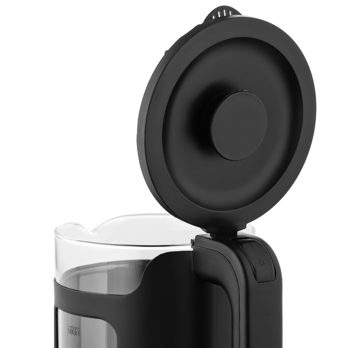 ARDESTO Електрочайник 1.5л, скло+пластик, чорний