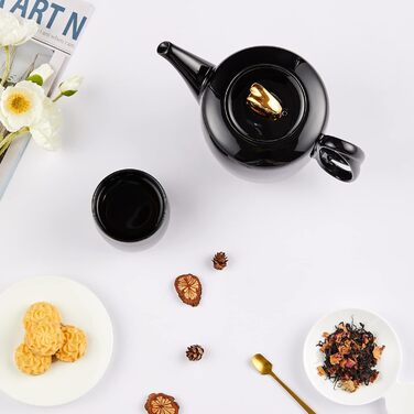 Фарфоровый чайник с ситечком 1л Zens