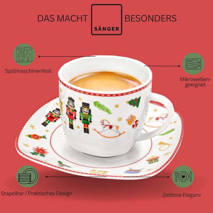 Набір чашок з блюдцем 175 мл. Bilgola