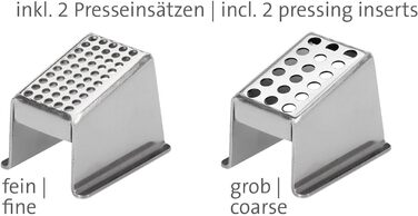 Прес для часнику Westmark - Premium Graphite Edition - з очисним елементом - не потребує очищення - для часнику, імбиру та інших - менше зусиль (Gallant Plus)