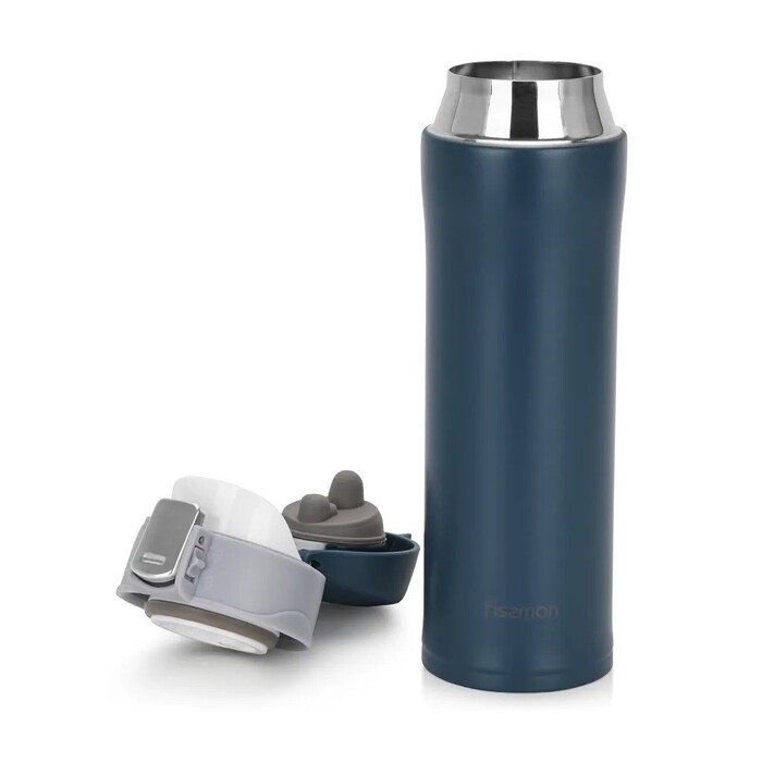 Термос-кухоль Fissman 450 мл зелений нержавіюча сталь (9878)