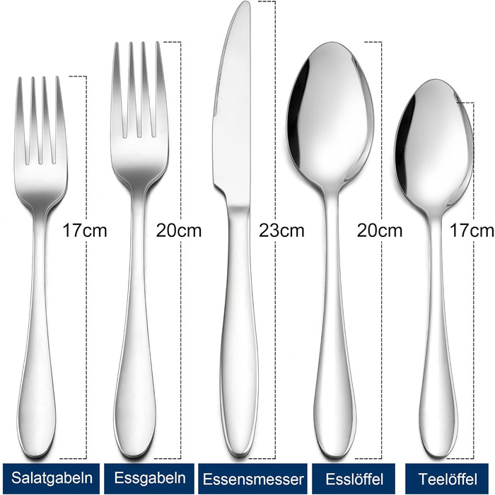 Набір столових приборів з 60 предметів на 12 осіб Herogo