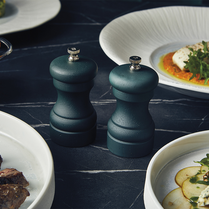 Млин для солі та перцю, 10 см, зелений, дерево, GenWare