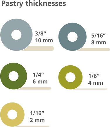Скалка для тіста 42 см регульована, різнокольорова Duo Joseph Joseph