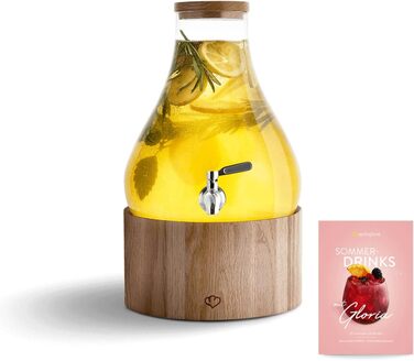 Скляний диспенсер для напоїв 5,5 л з краном та підставкою Springlane Kitchen