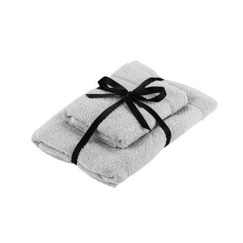 Набір рушників махрових Ardesto Holiday, 50х90см, 70х140см, 2шт, 100% бавовна, сірий світлий