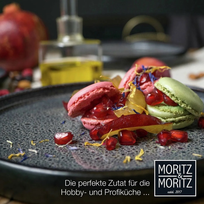 Набір з 4 десертних тарілок 21 см, сіра реактивна глазур Moritz & Moritz