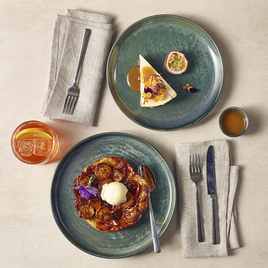 Презентаційна тарілка з бортиком 26*h 3.3 см, зелена, Terra Porcelain Aqua Green, GenWare