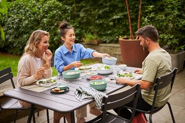 Набір із 3 предметів Lumina Контейнери для зберігання продуктів із кришкою для холодильника, морозильної камери, пароварки та мікрохвильової печі 250 мл, 750 мл і 1500 мл (яскраво-синій)