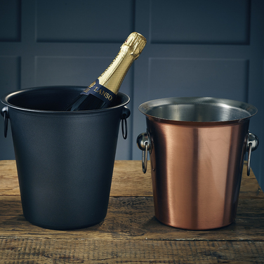 Відро для шампанського, 21.5*20.5*21.5 см, чорне GenWare