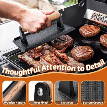 Прес для м'яса з чавуна прямокутна Freelander