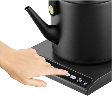 CATLER Электрочайник 0.6л, Strix, заварник, нерж. сталь, поддержание температуры, смысл. руковод., черный